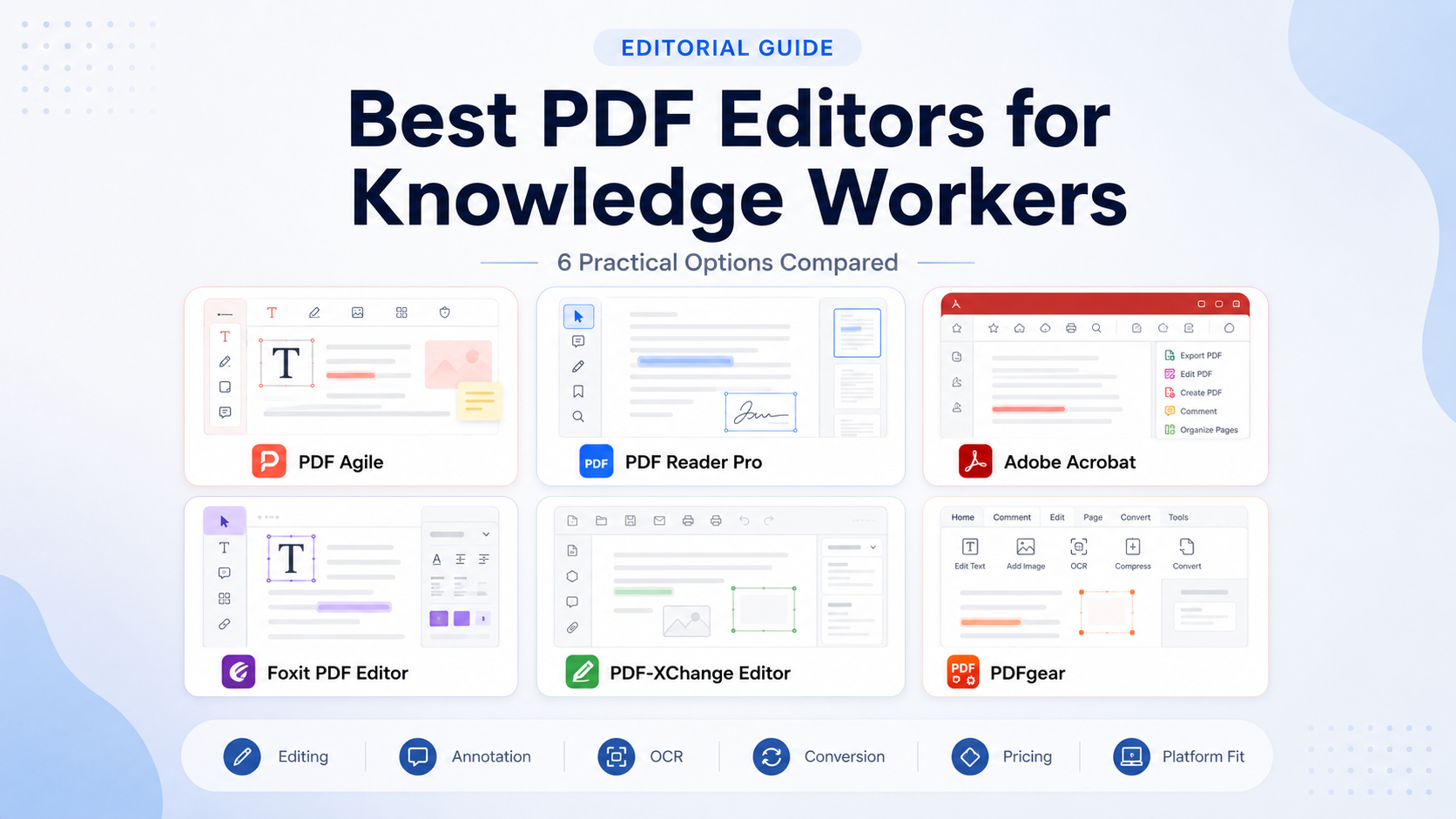 Best PDF editors for knowledge workers comparison