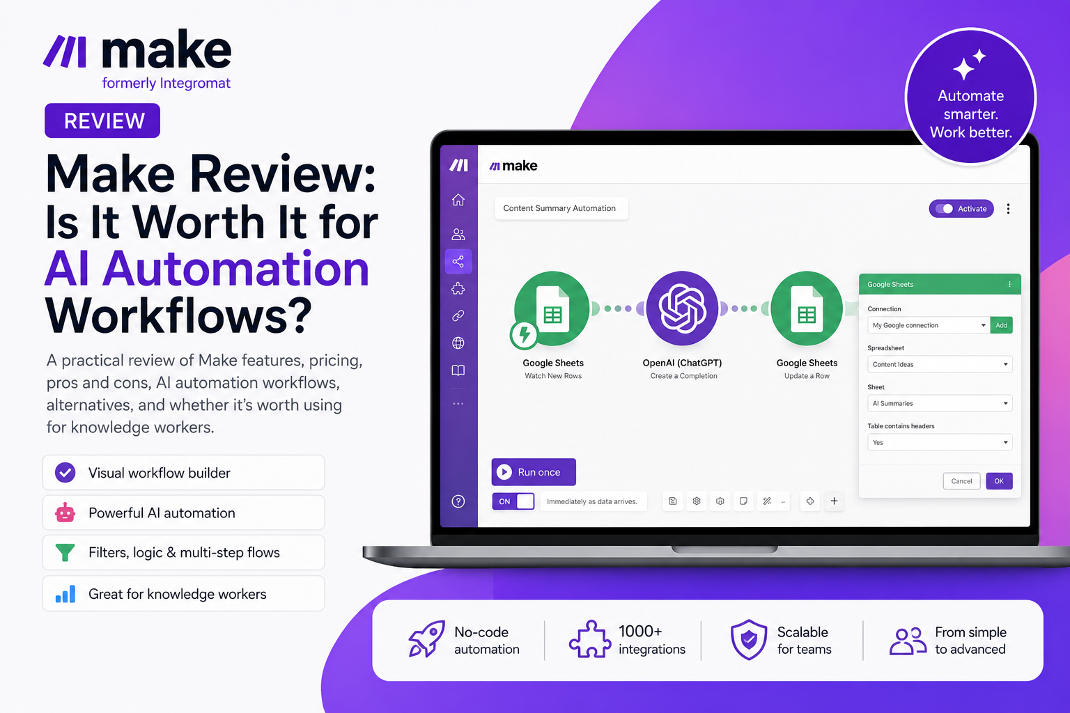 Make automation workflow review for AI and knowledge work