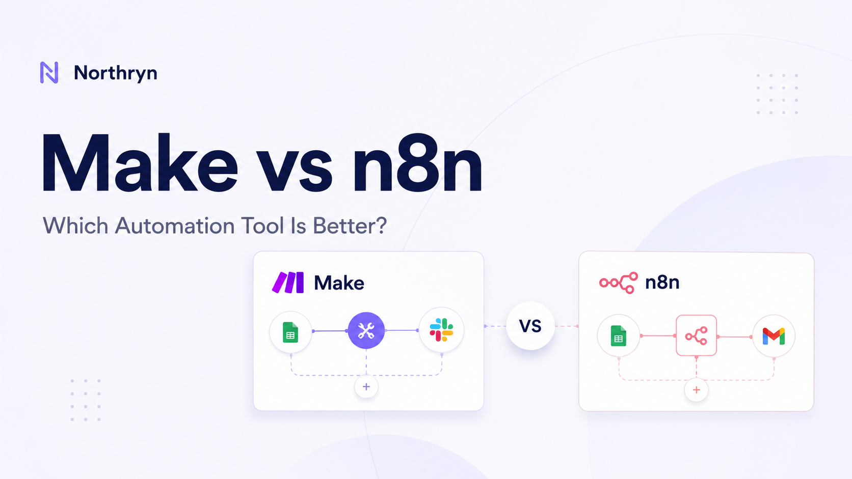 Make vs n8n automation workflow comparison
