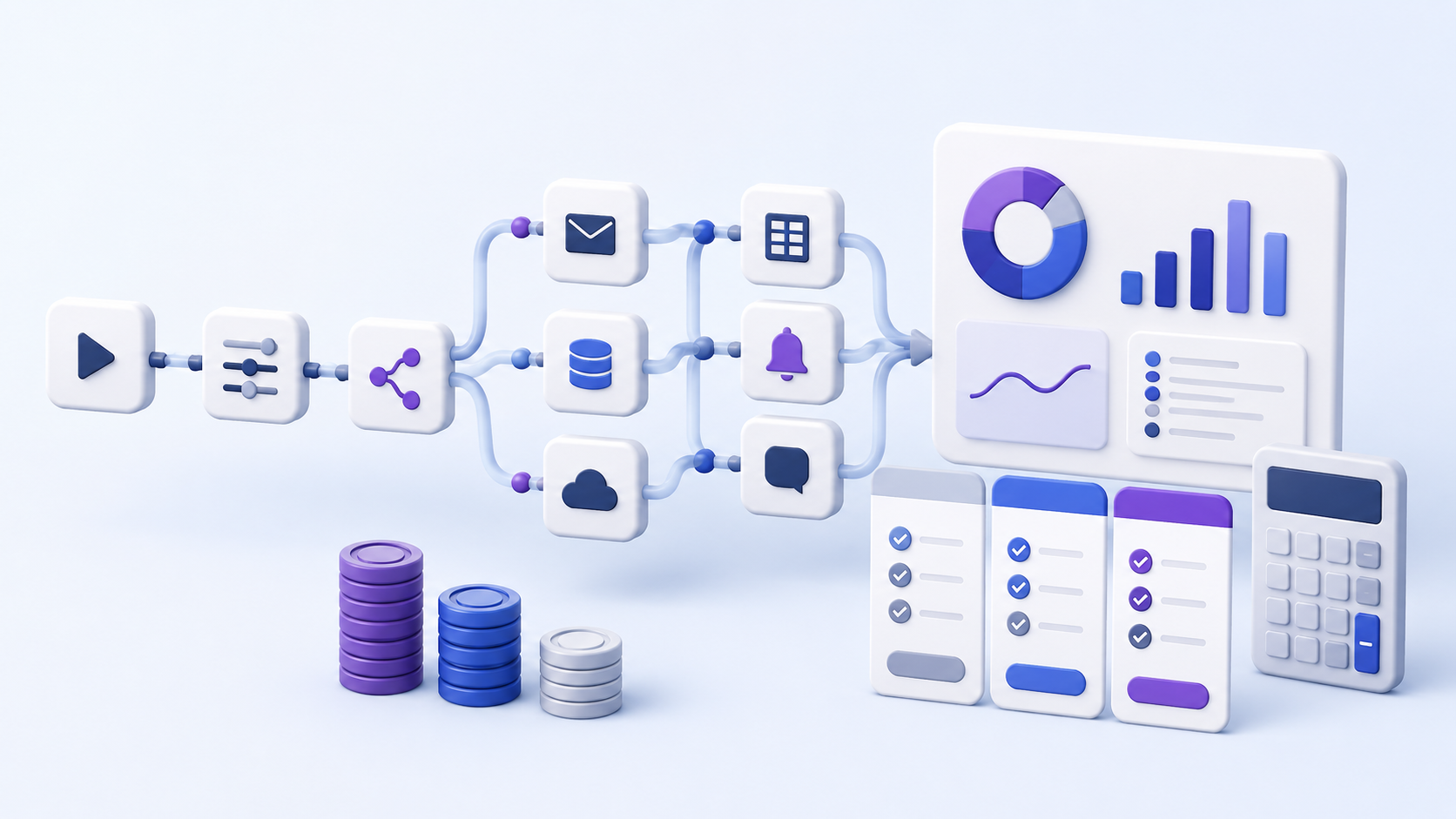 Make pricing plans, workflow credits and cost estimation illustration