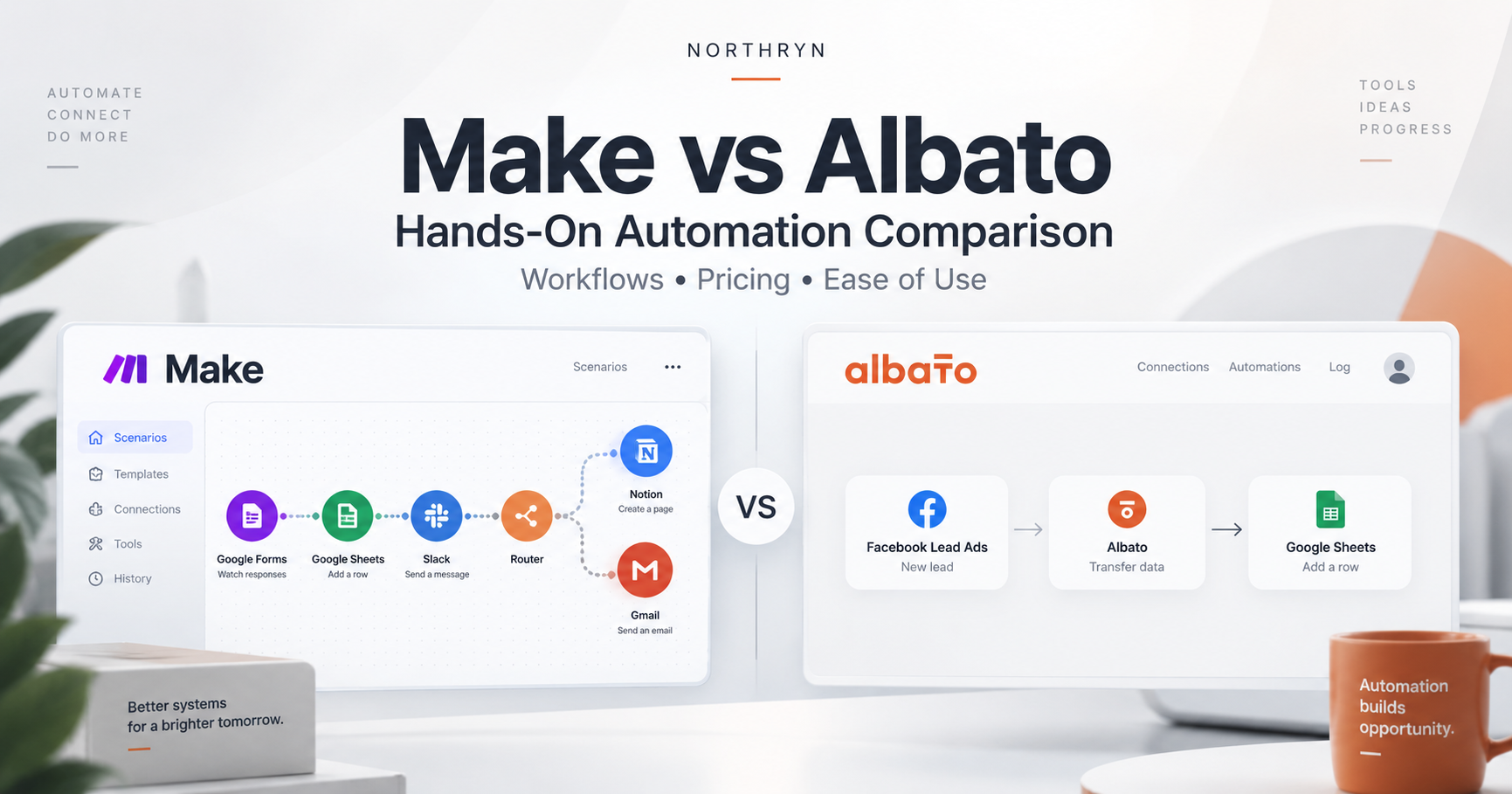 Make vs Albato automation platform comparison